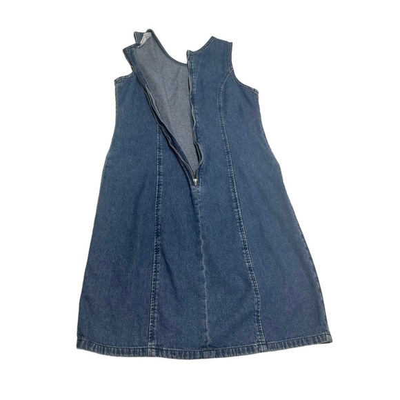 •- Y2K Vintage 90s Denim Sleeveless Dress C20 - Picture 4 of 10
